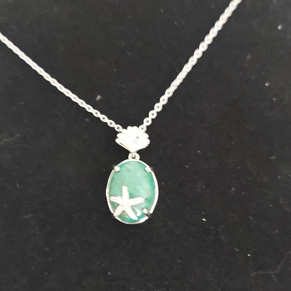 Chrysocolla Multi Gemstone Starfish Necklace